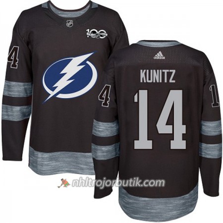 Män Ishockey Tampa Bay Lightning Tröja Chris Kunitz 14 1917-2017 100th Anniversary Adidas Svart Authentic